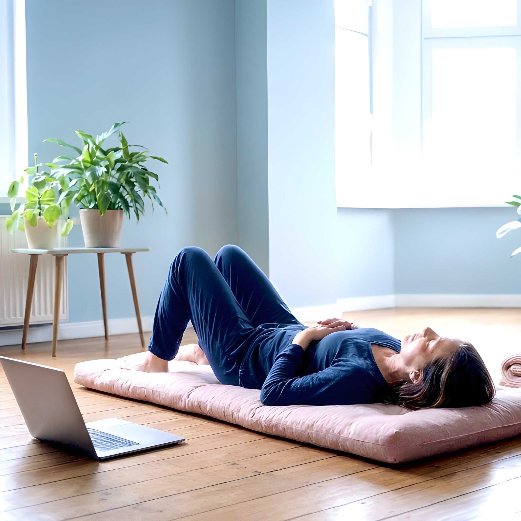 Person resting and recovering