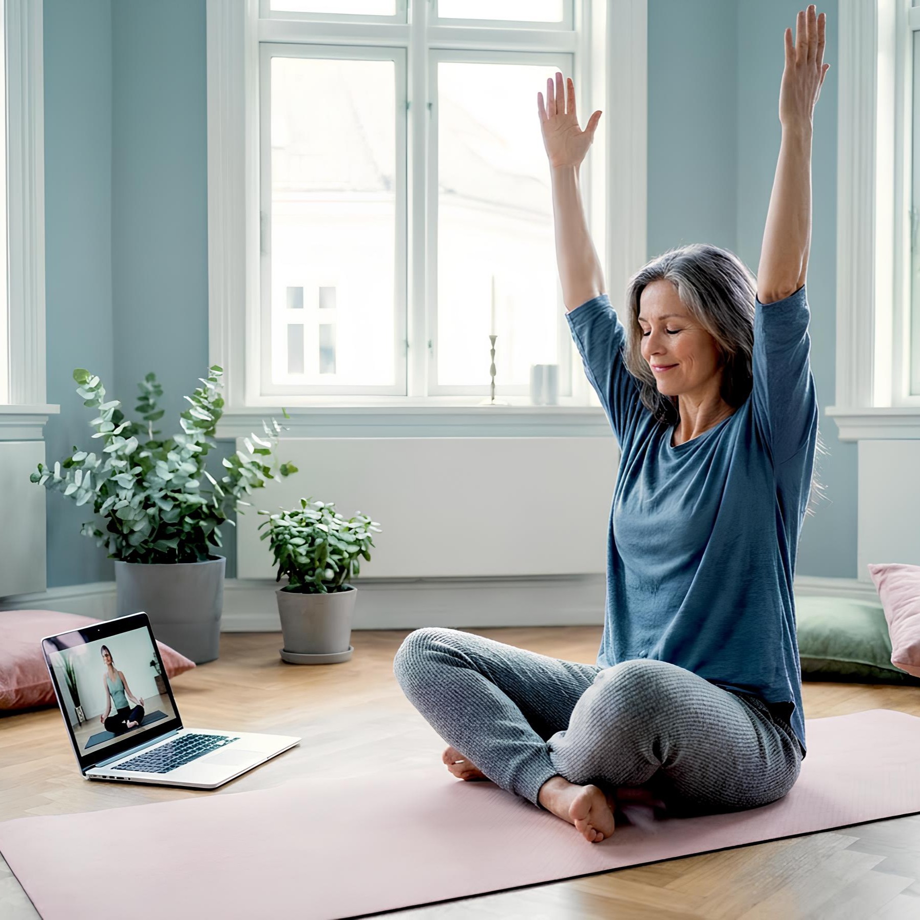 Person feeling well and looking after their health